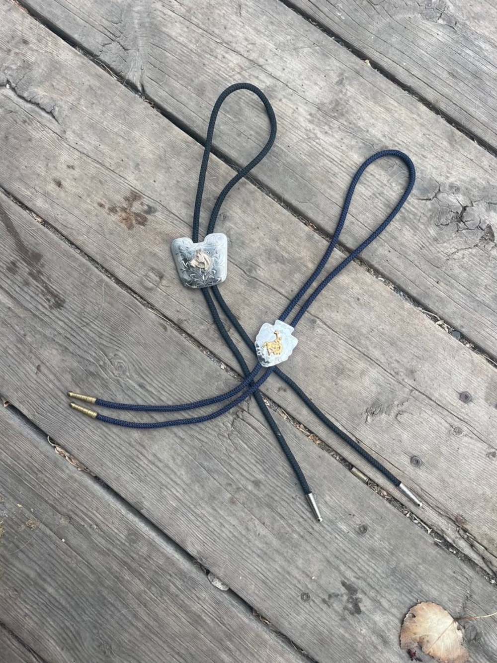VINTAGE Native America western themed BOLO ties (set of 2!)